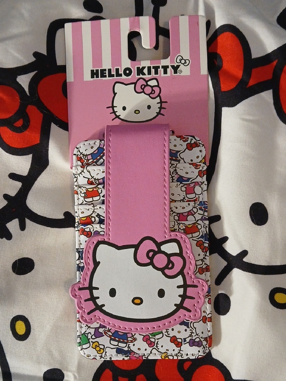 Hello Kitty Colorful Card And Identification Holder With Large Hello Kitty Snap
